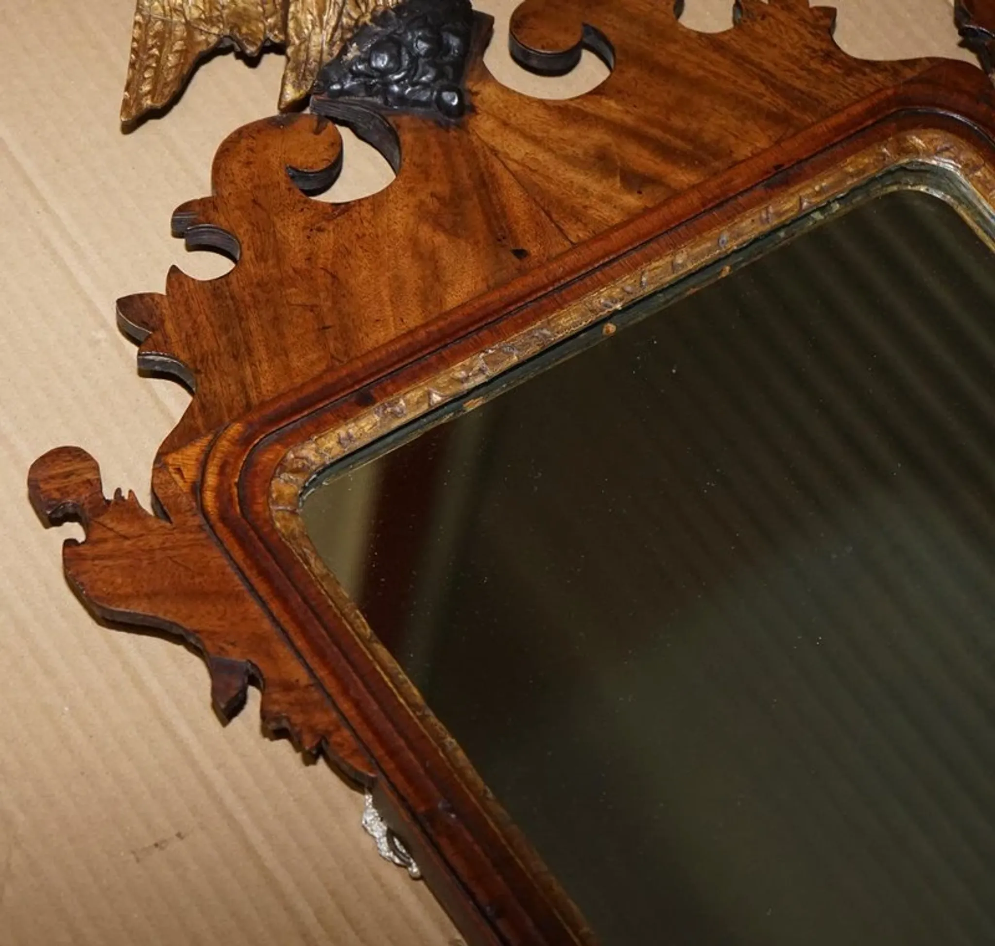 Antique Georgian Eagle Wall Mirror, 1760