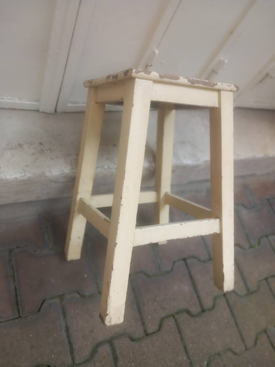 Vintage wooden workshop stool