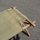 Khaki military camp bed
