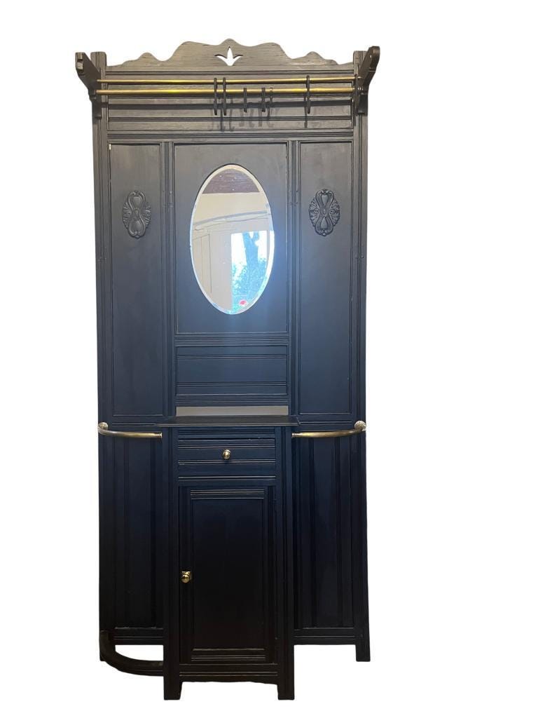 Large vintage freestanding coat rack / floor coat rack