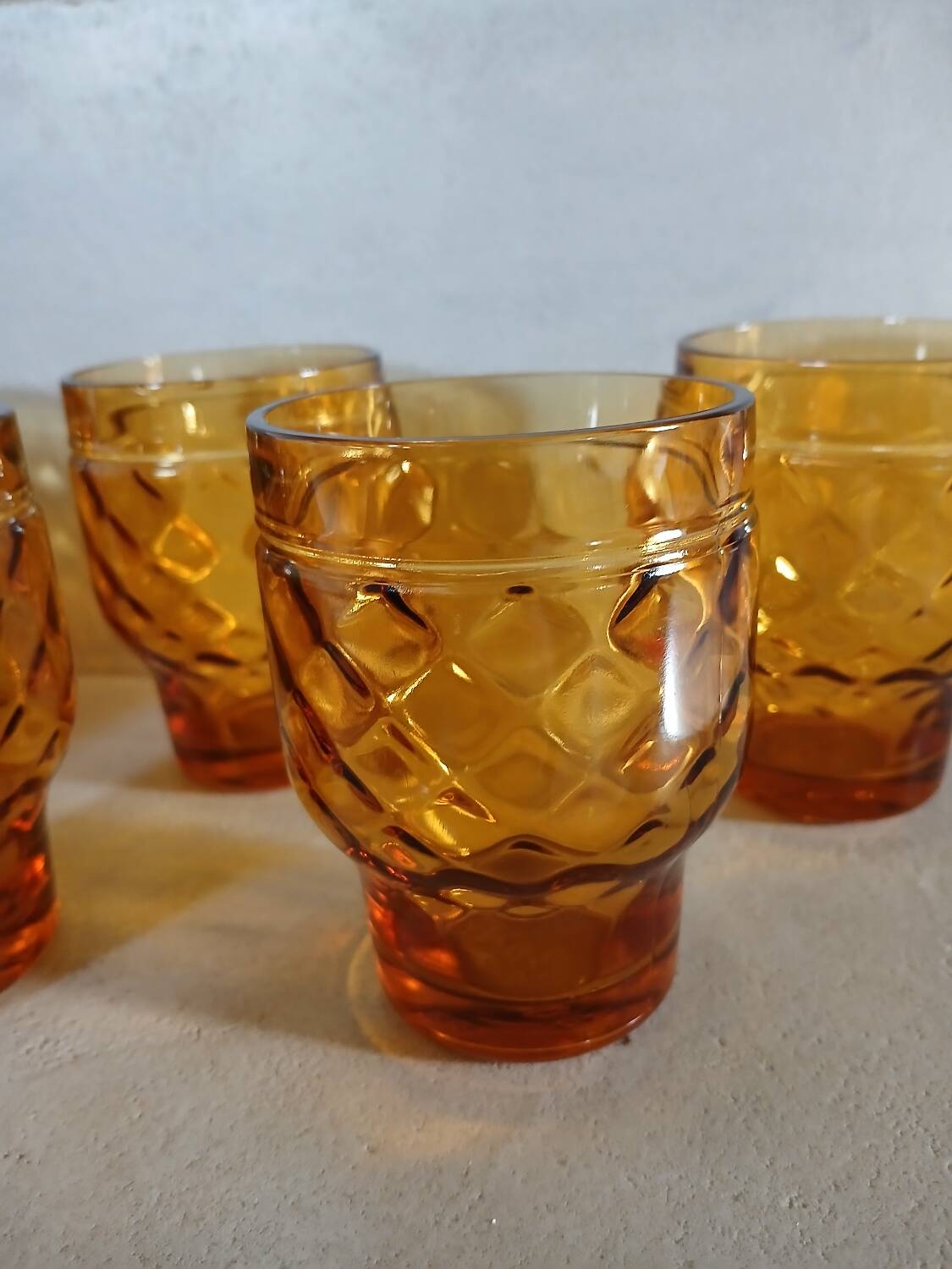 7 vintage water glasses "Pernod S.A."