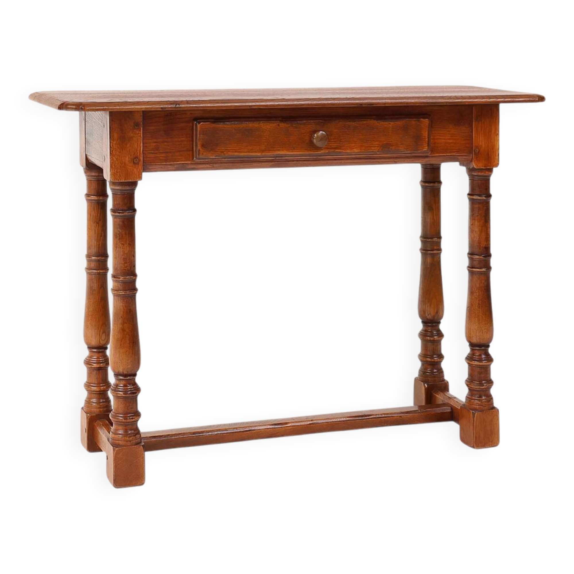 Console rustique en chêne avec tiroir, Belgique vers 1800