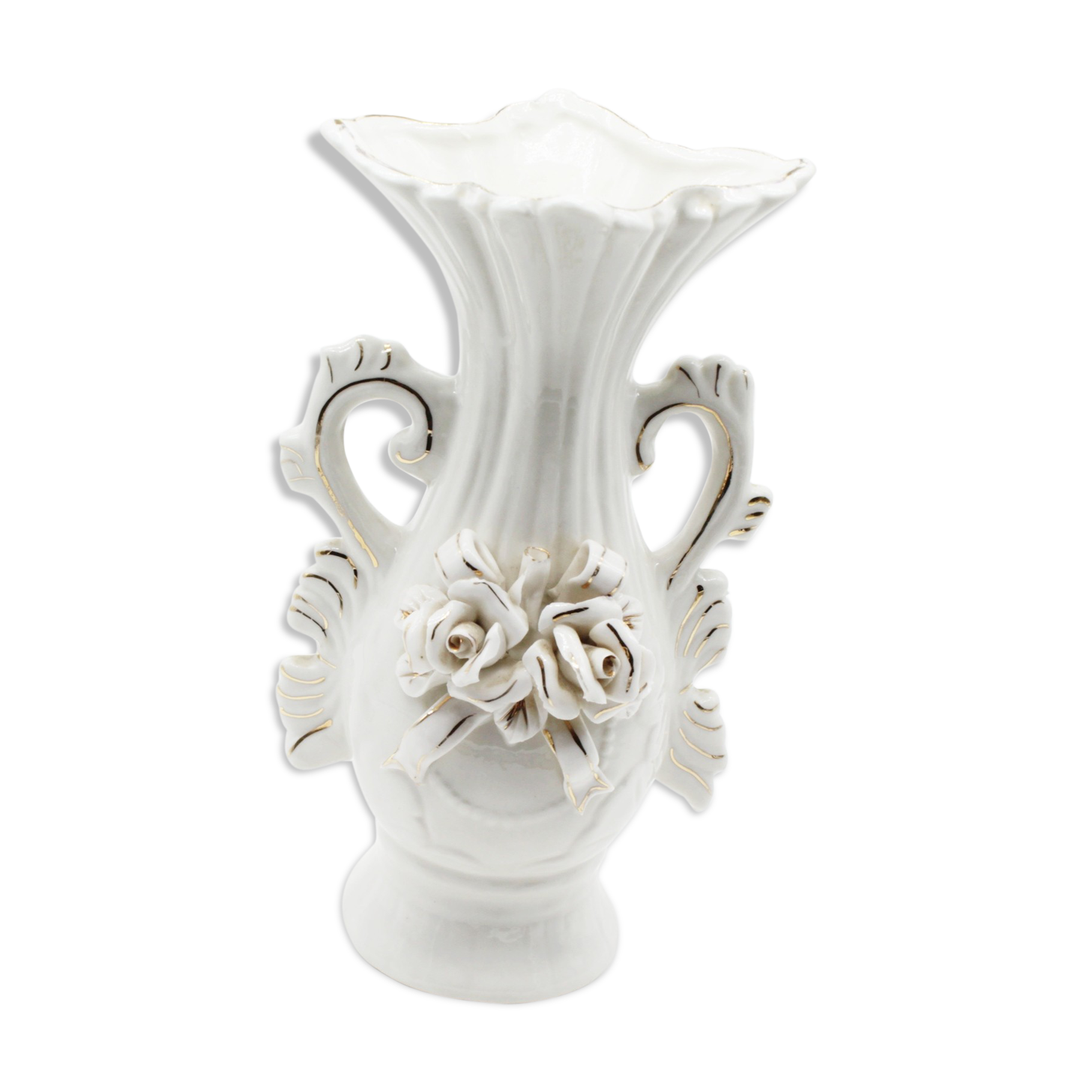 Ceramic vase flowers