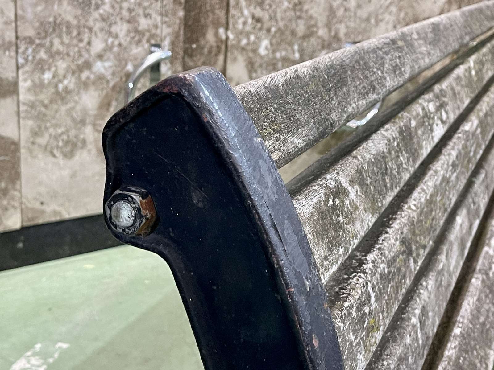 Public garden bench from the 50s