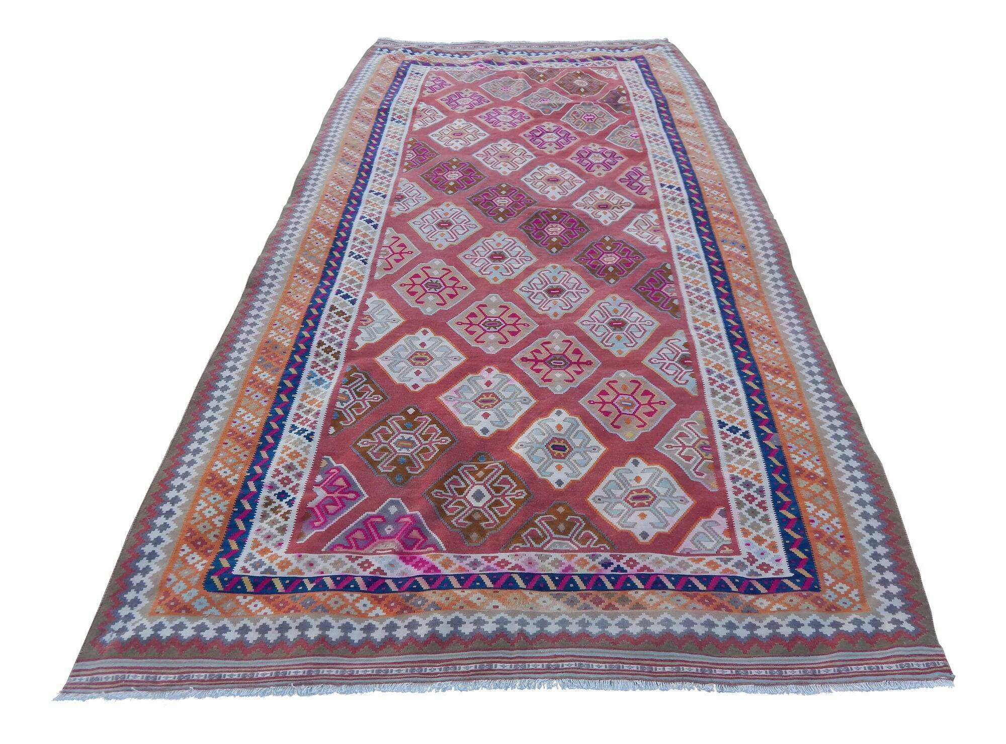 Vintage Turkish kilim handwoven 154x294 cm