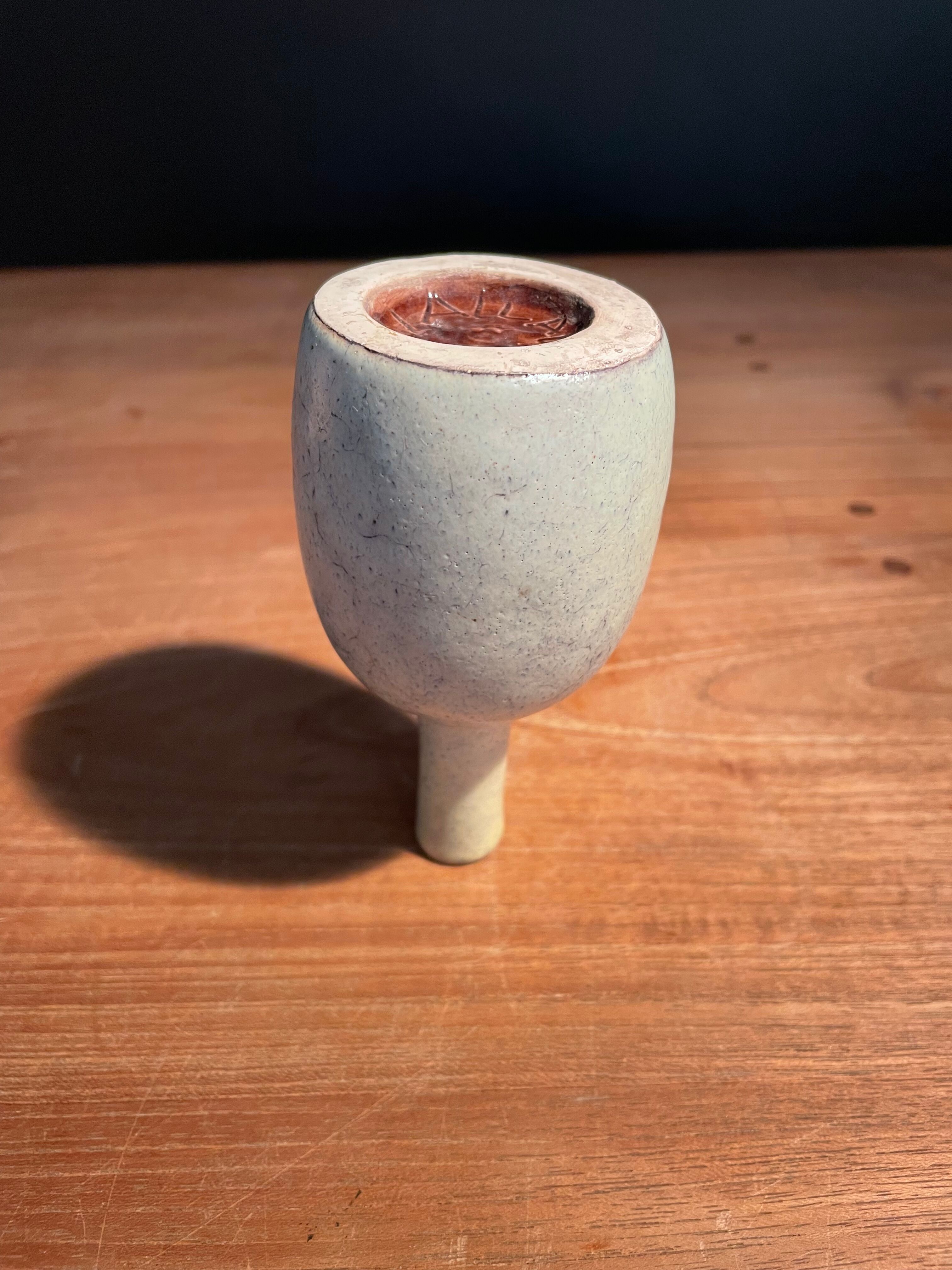 Small Vallauris vase with thin neck