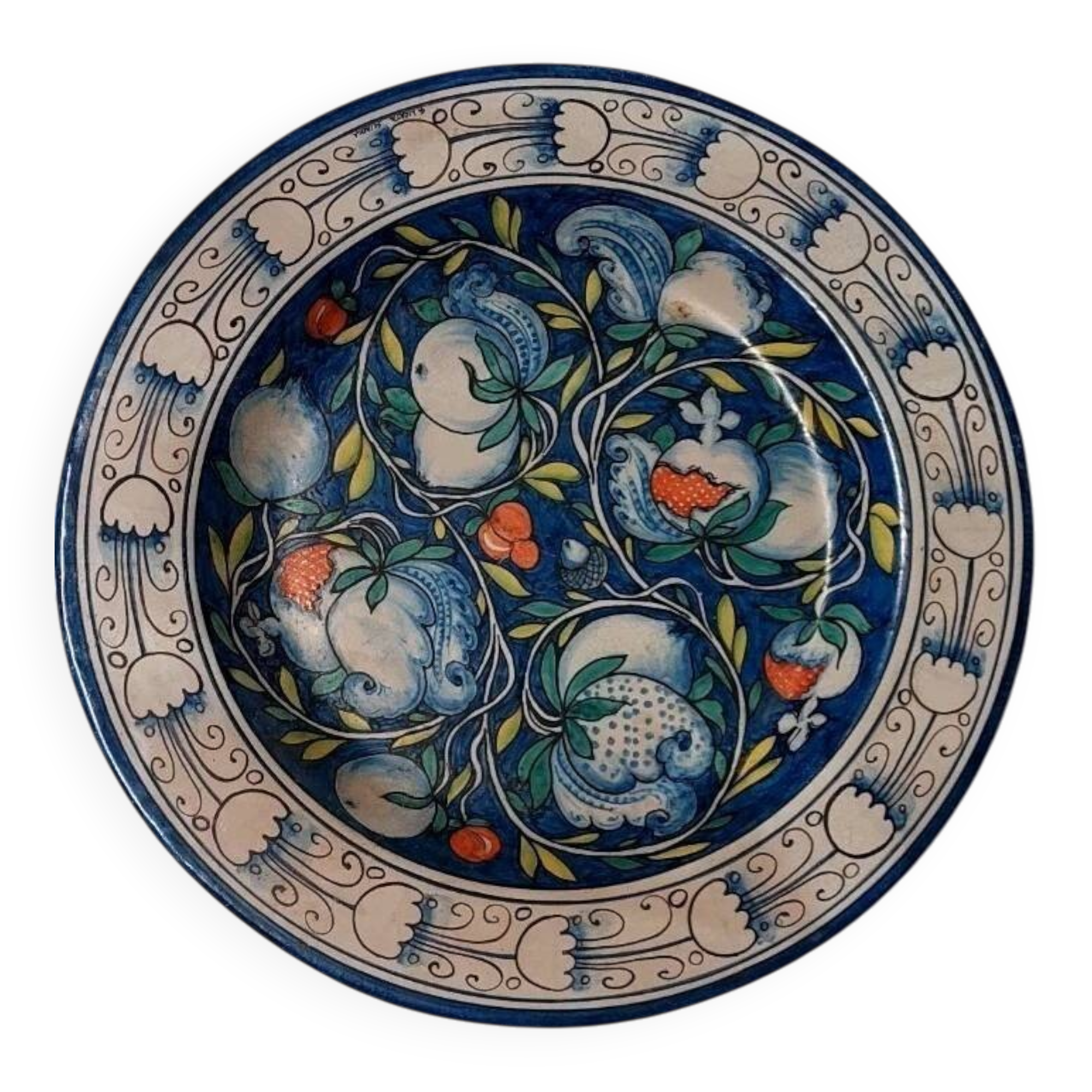 Large painted plate G. Licata Sciacca