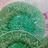 5 plates vine and basketry in slurry by Gien