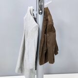 Varnished Iron, Steel and Plexiglass Illuminated Coat Rack, Italy