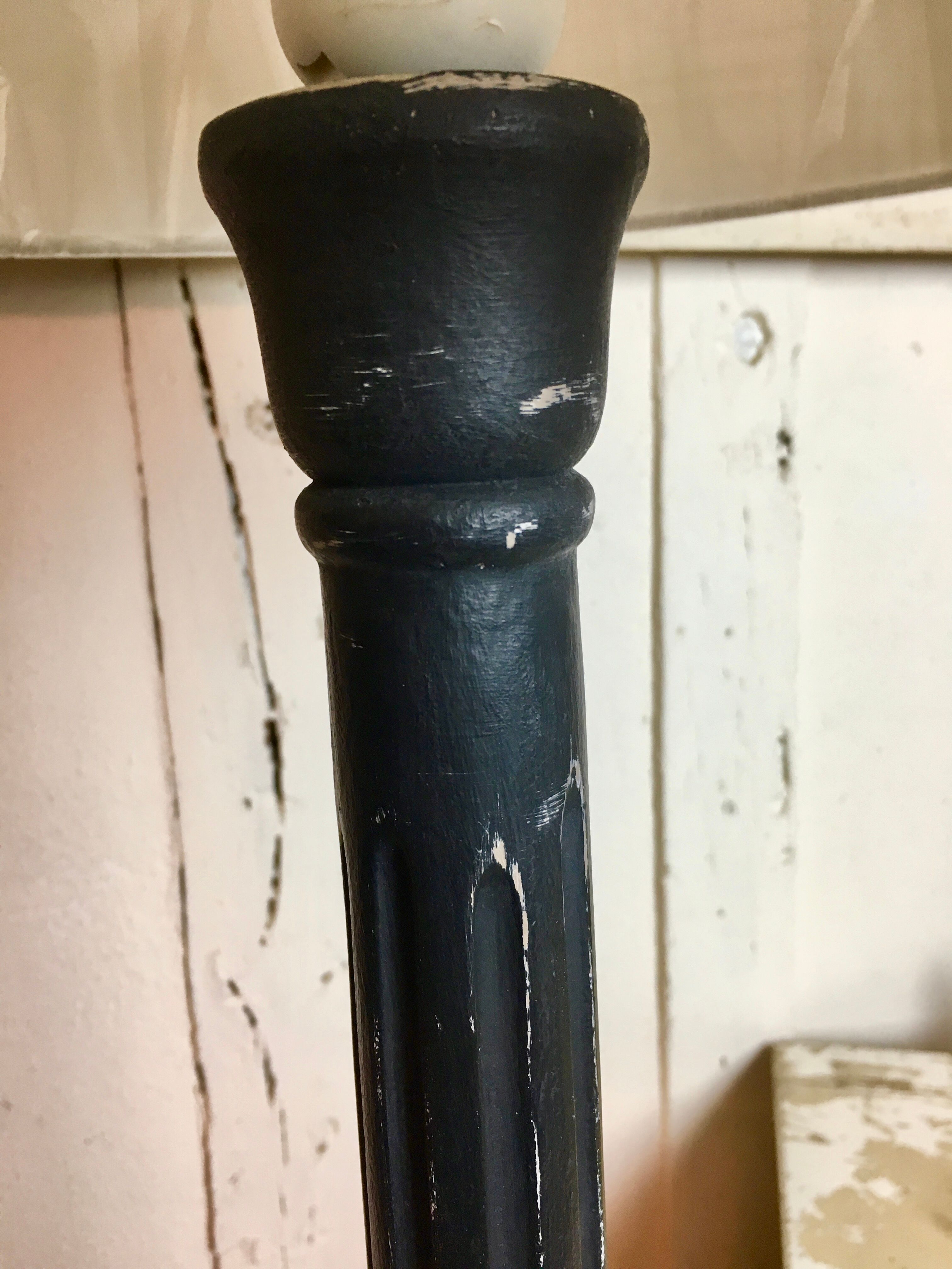 Floor lamp Louis XVI style slate gray patina