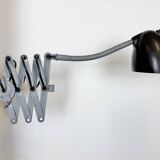 Grey Industrial Scissor Wall Lamp from Elektroinstala, 1960s