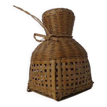 Cage en rotin vintage