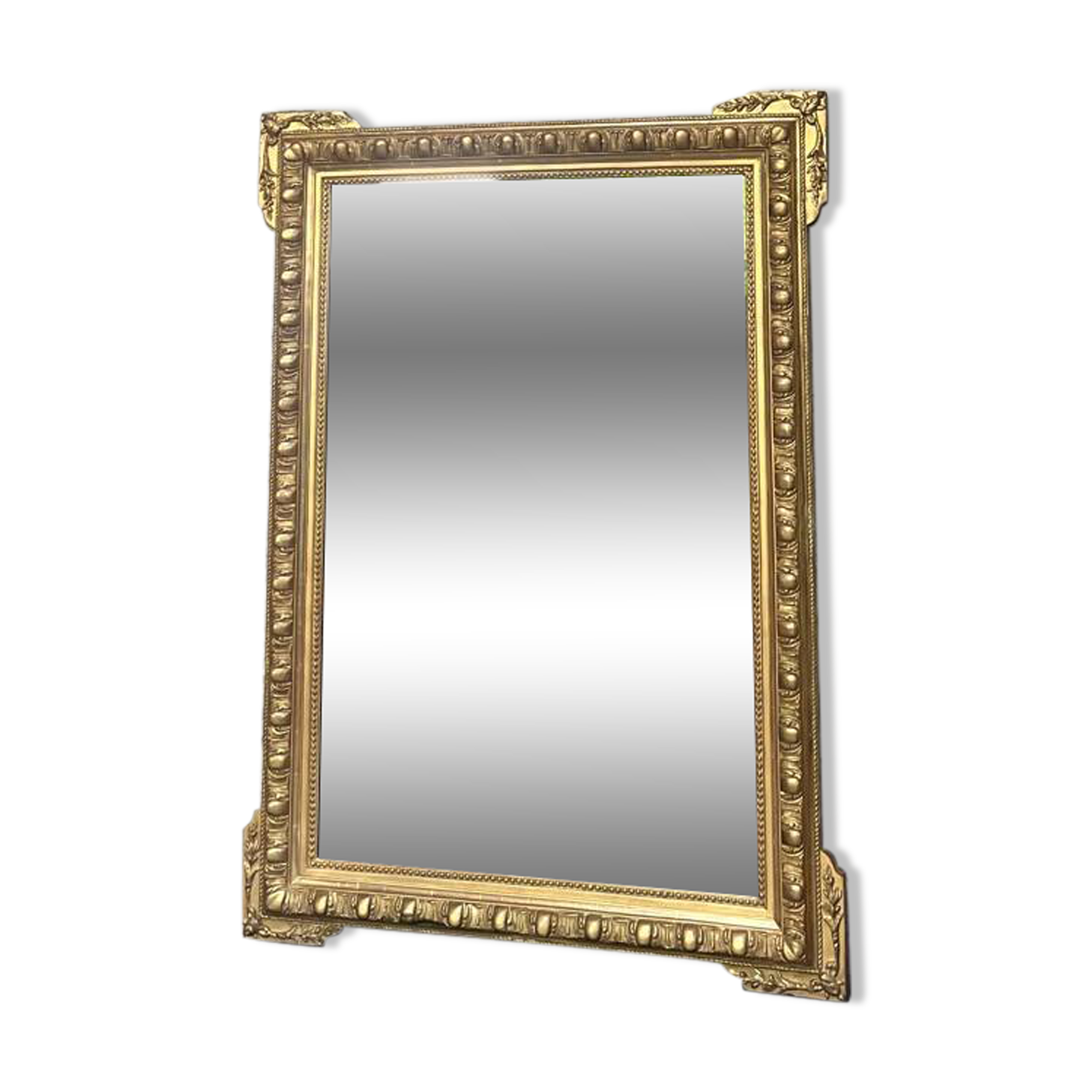 Antique mirror 133cm/96.5cm gilded with gold leaf