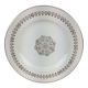 Plat rond ancien en céramique opaque blanc et or made in france Digoin