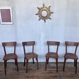 Series of 4 parisian bistro chairs troquet style baumann, fischel, kohn, lutherma