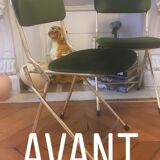 Vintage restored folding chairs