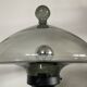 Vintage blown glass and metal lamp