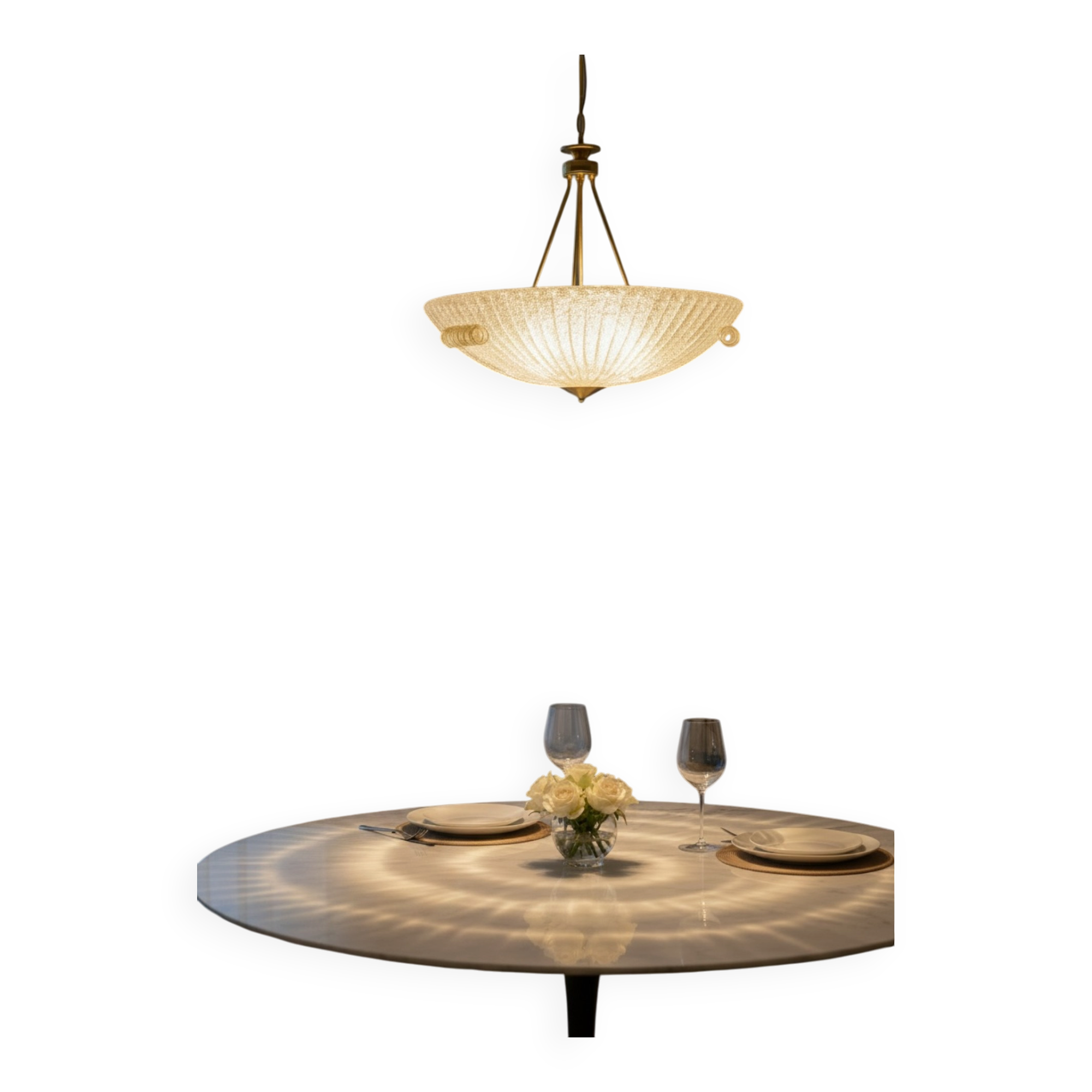 Large Murano Glass Pendant Light, Italy, 1970s
