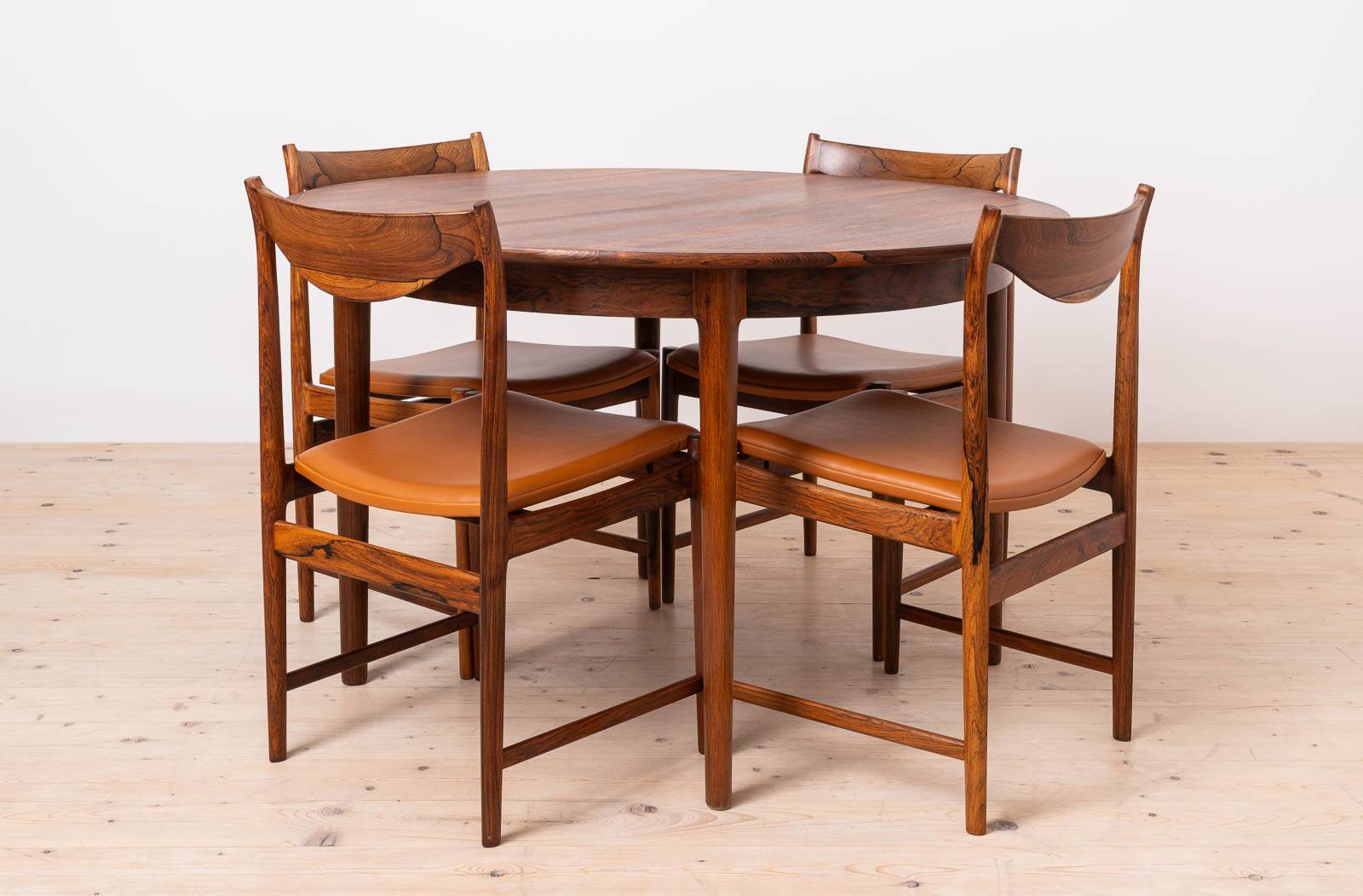 Torbjørn Afdal Darby Dining Set with Six Chairs & Extendable Table, 1960s
