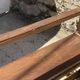 Solid oak farmhouse bench 140cm for rustic farmhouse table 1950