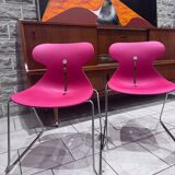 Pair of “Mariquita” designer chairs – sled base