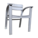 Fauteuil vintage pour enfant blanc, gris clair 1950