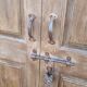Large old double wooden door