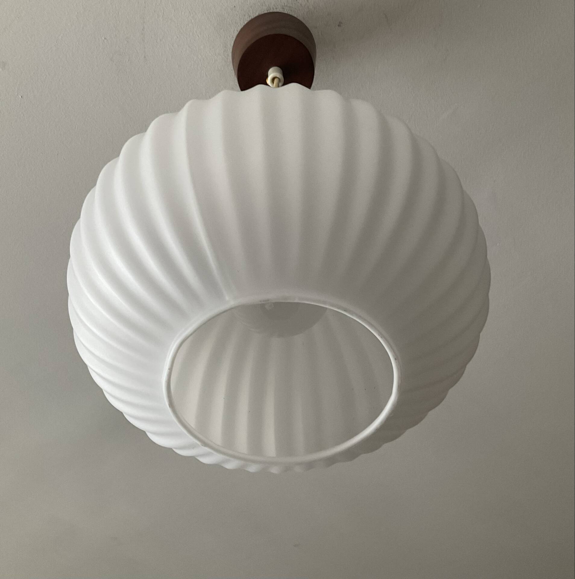 Scandinavian suspension light by Louis Kalff from the 60s-70s.