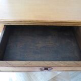 Old - Beautiful solid oak sideboard - 2 doors - 2 drawers in golden oak color