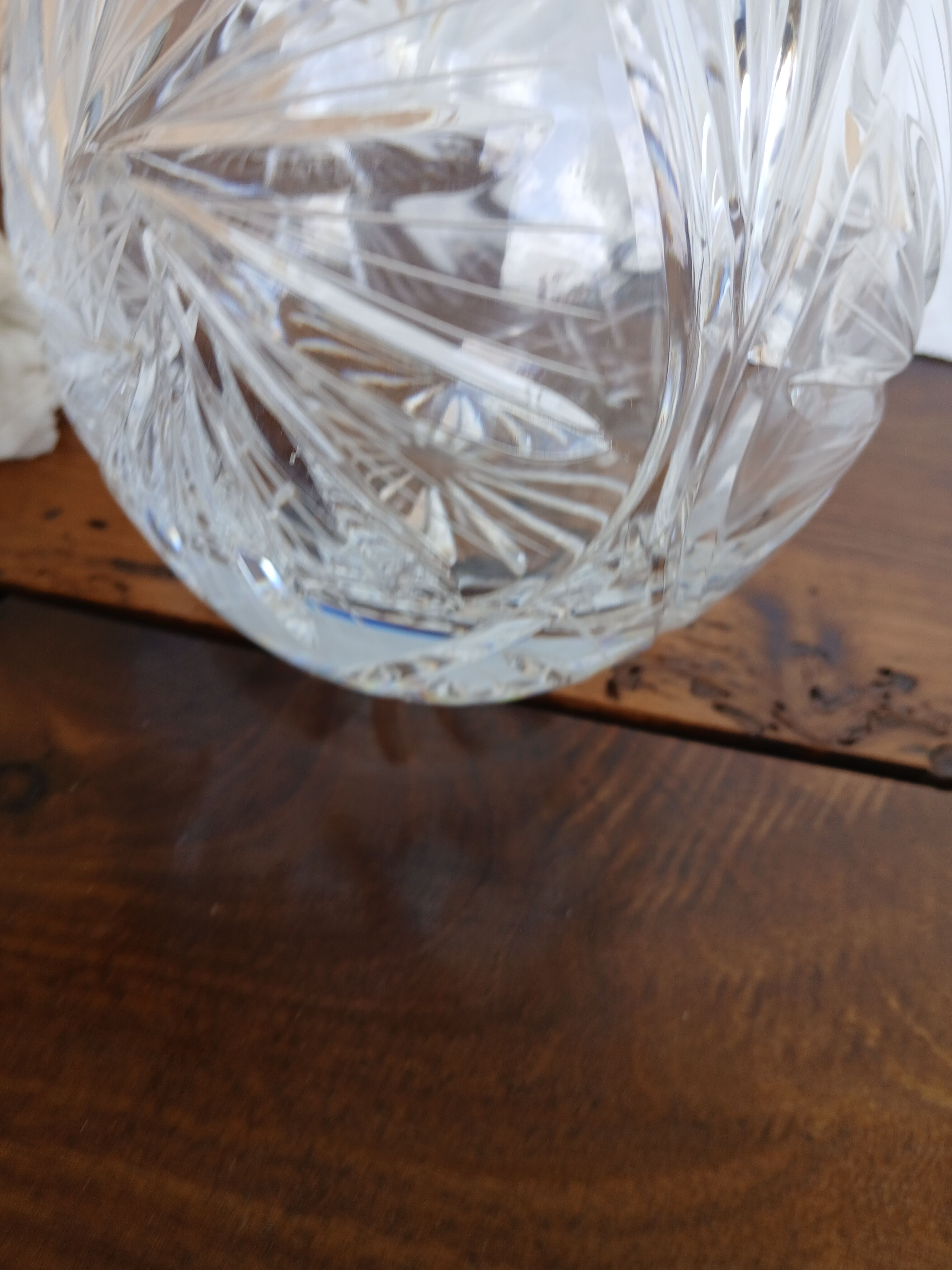 crystal wine decanter from Samabor, Czechoslovakia,