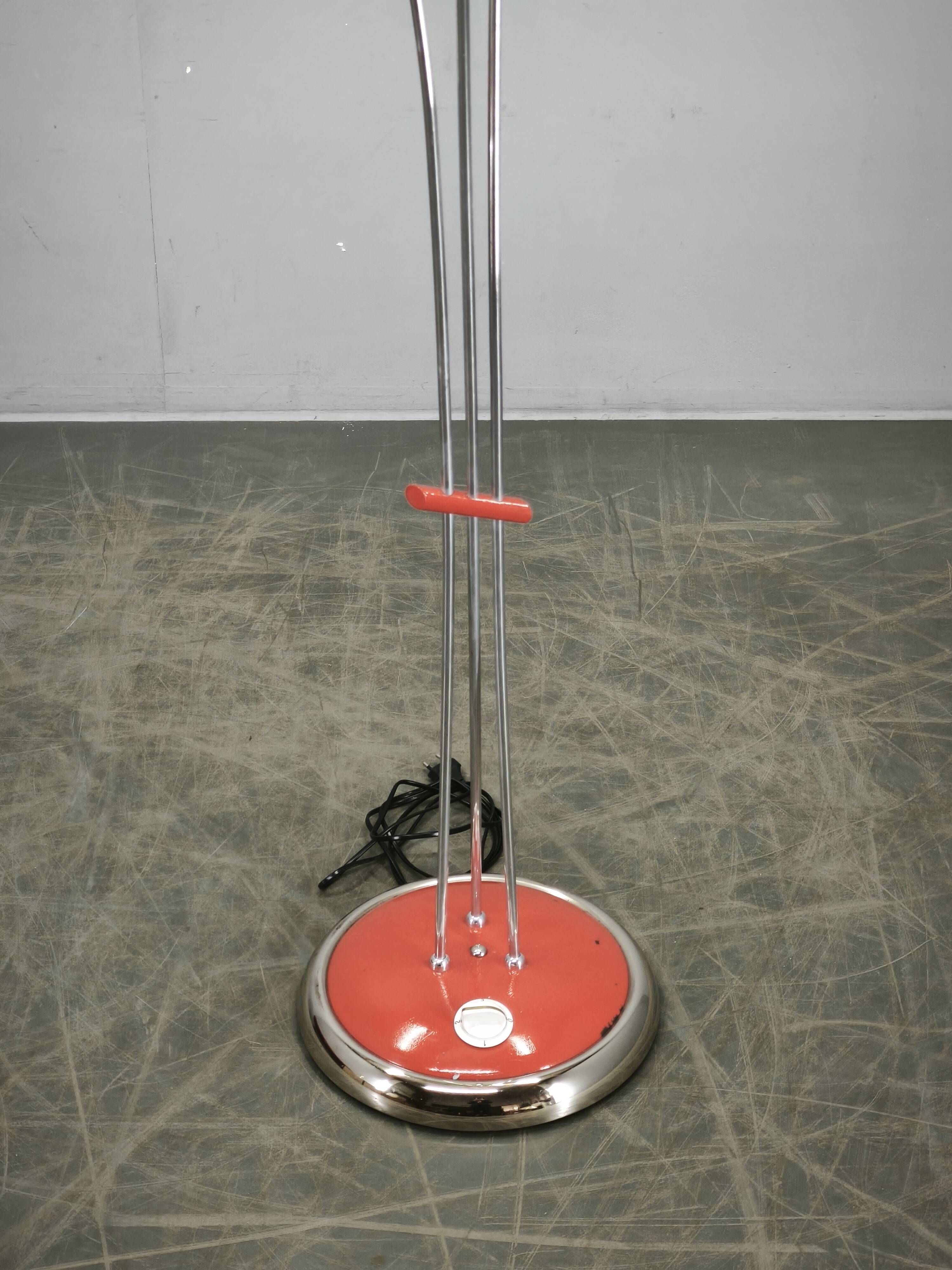 Rare German Adjustable Three-Light Floor Lamp, 1960s