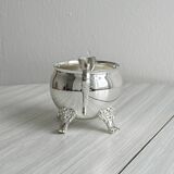 Antique metal sugar bowl