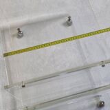Vintage plexiglass coffee table and magazine rack, 1970s