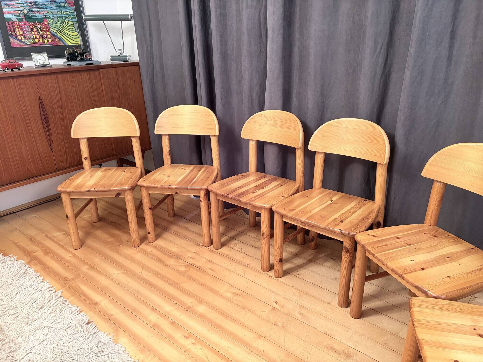 Ensemble de six chaises conçues par Rainer Daumiller, Hirtshals Savvaerk, Danemark.