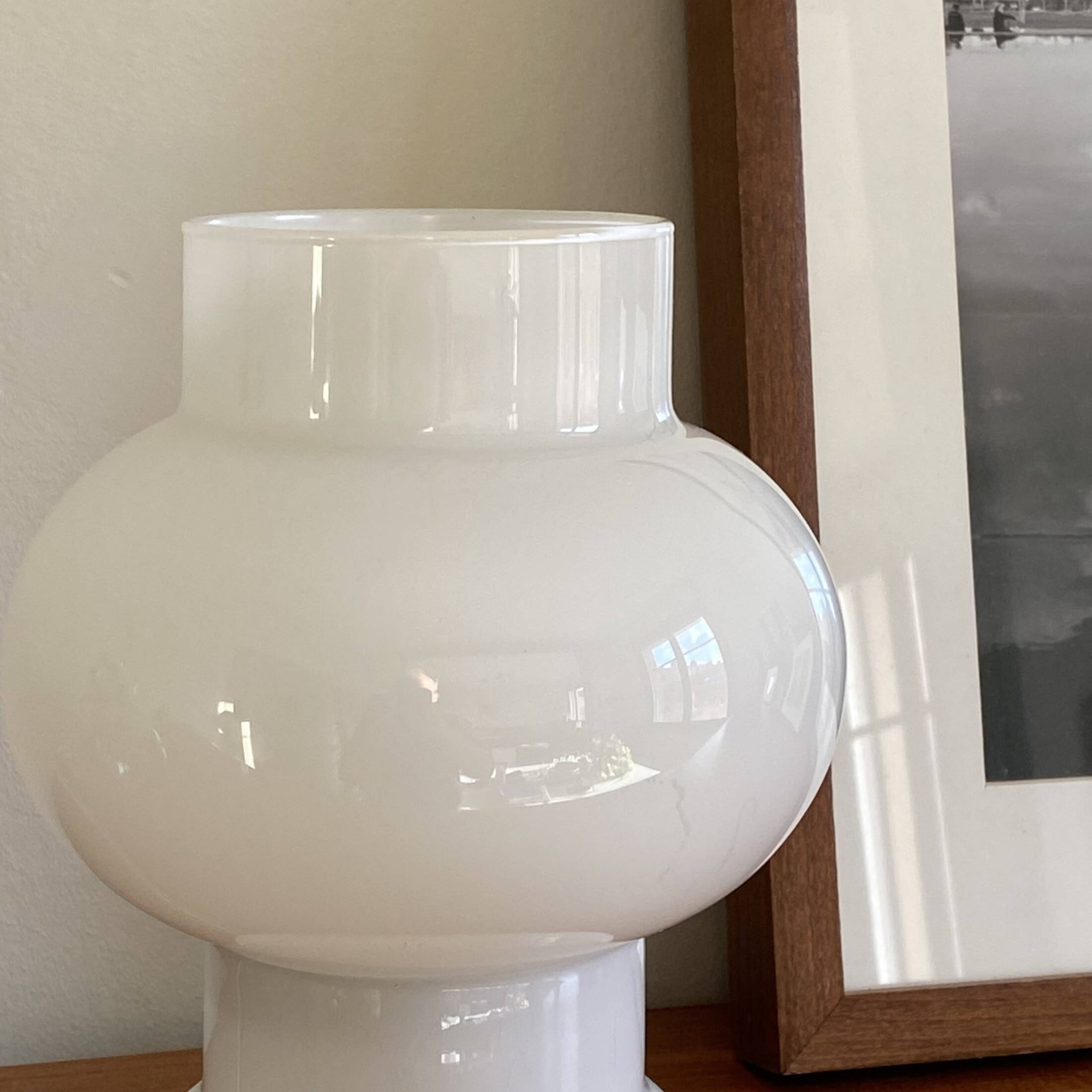 Vintage 60s white opaline glass table lamp LAMP-7146