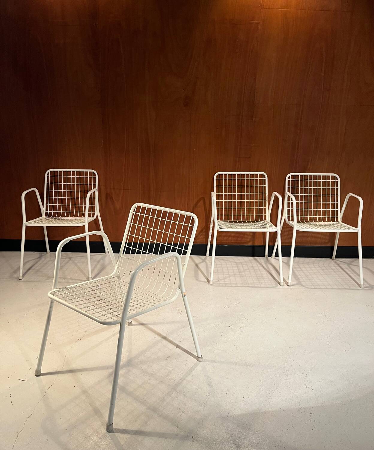 4 vintage Emu Rio chairs from Italy, 1980.
