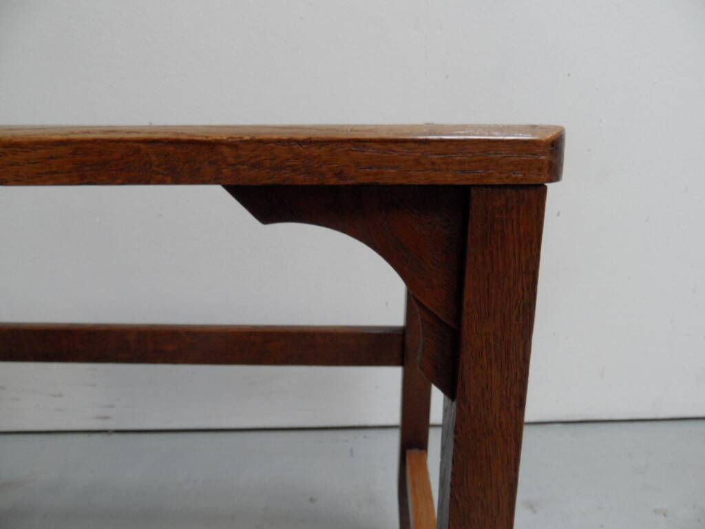 Vintage Dutch small oak bench 1930's