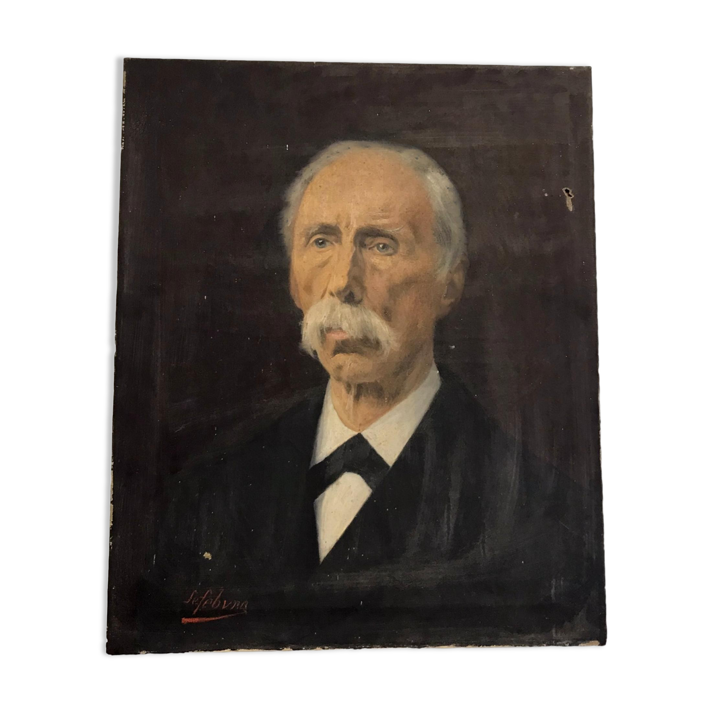 Portrait huile sur toile xix - h61cm x l50cm