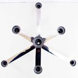 Modular chandelier in chrome-plated metal
