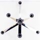Modular chandelier in chrome-plated metal