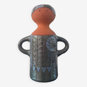 Vintage Vera Haij, Steneby. Ceramic Vera Haij Swedish - Modernist Vase Sweden Girl Pottery.