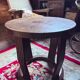 Round Art Deco coffee table in solid oak – 1930s-40s