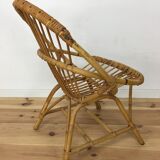 Rattan basket armchair