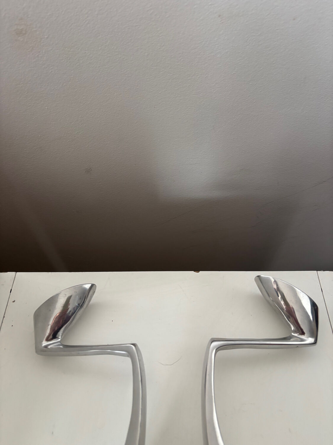 Swan candlesticks by Matthew Hilton 1980