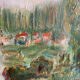 Oil painting on panel The bridge of Créteil signed H.Jaquemart nineteenth century