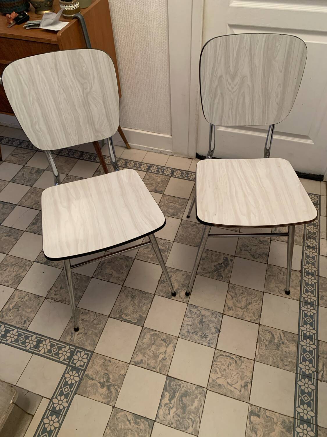 Pair of Formica chairs from the 1960s