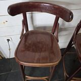 Paire de tabourets de bar à dossier
