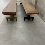 Bancs en bois de gymnastique
