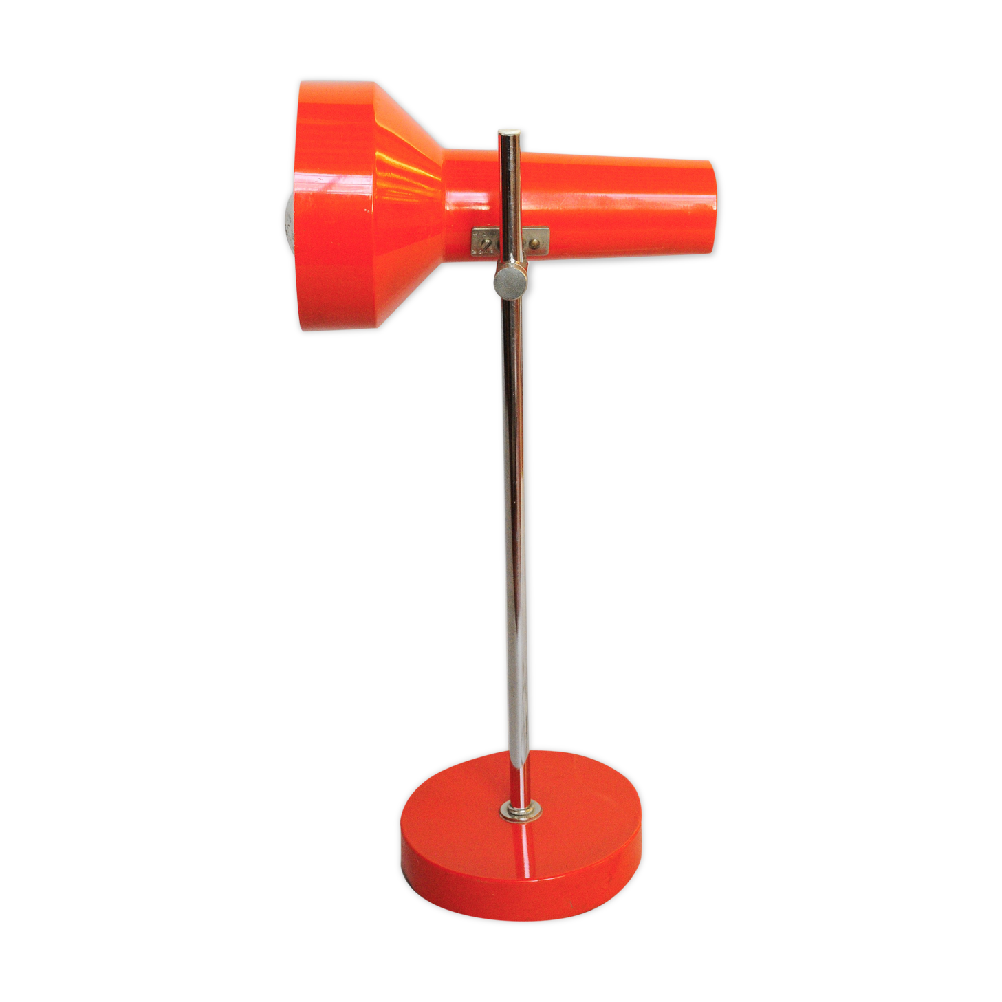 Orange OMI desk lamp dating back to the 1970s