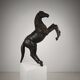 Early 20th Century Antique Leather Horse Sculpture with Glass Eyes